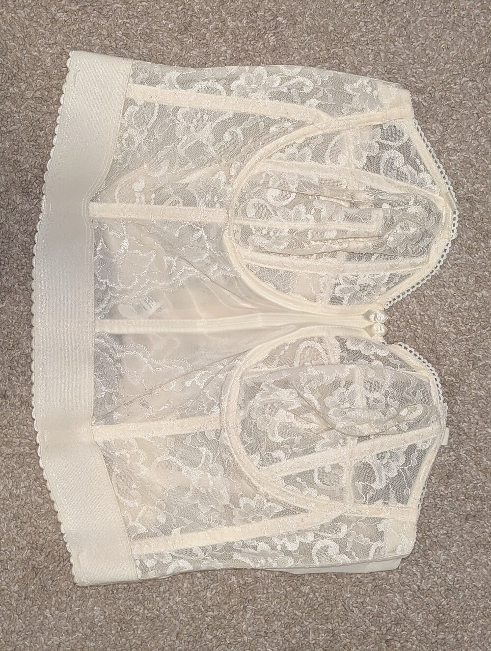 Goddess Ivory Lace Longline Bralette 42C